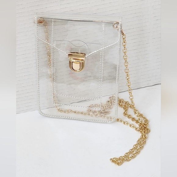 Women's Clear Stadium Approved PVC Transparent Phone Case Crossbody Purse - Picture 5 of 6